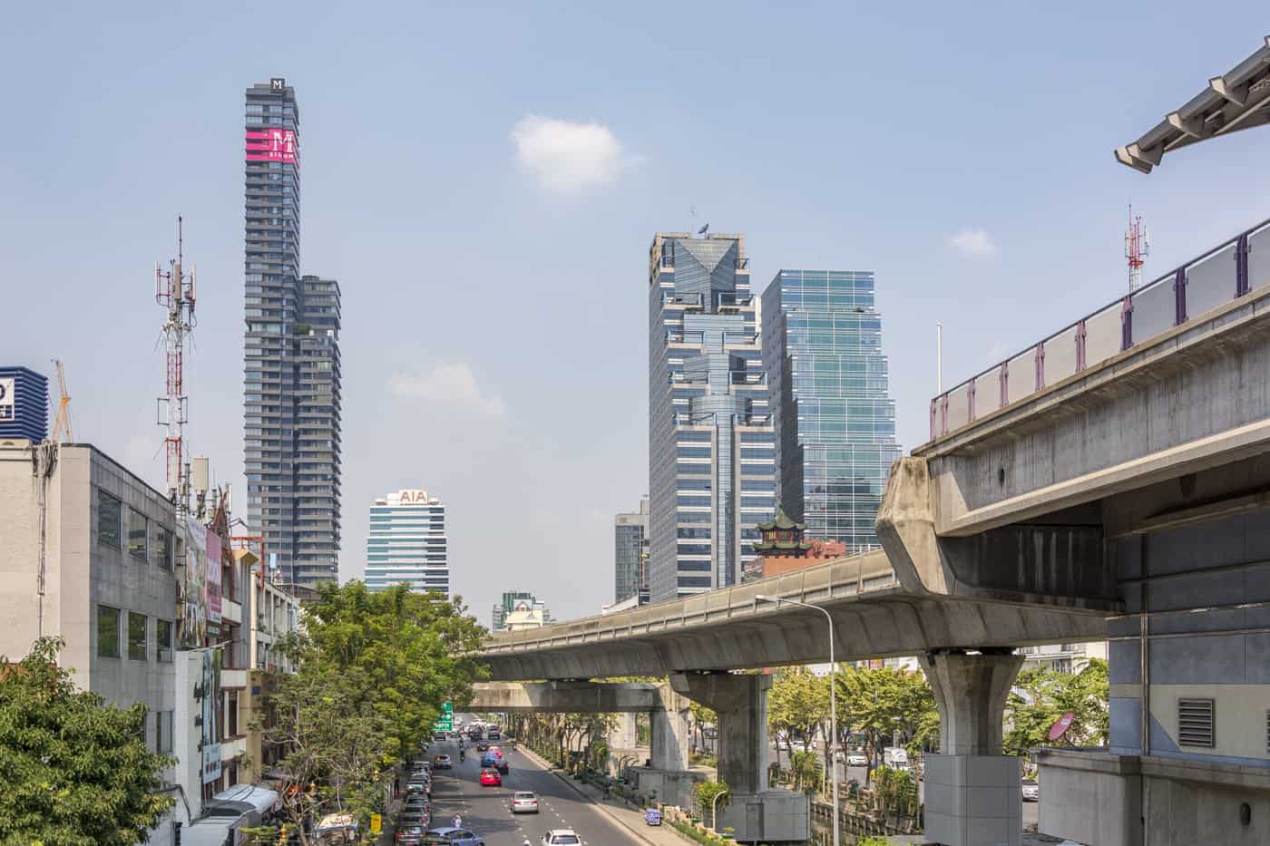 Skytrain Terrasse im Herzen von Bangkok