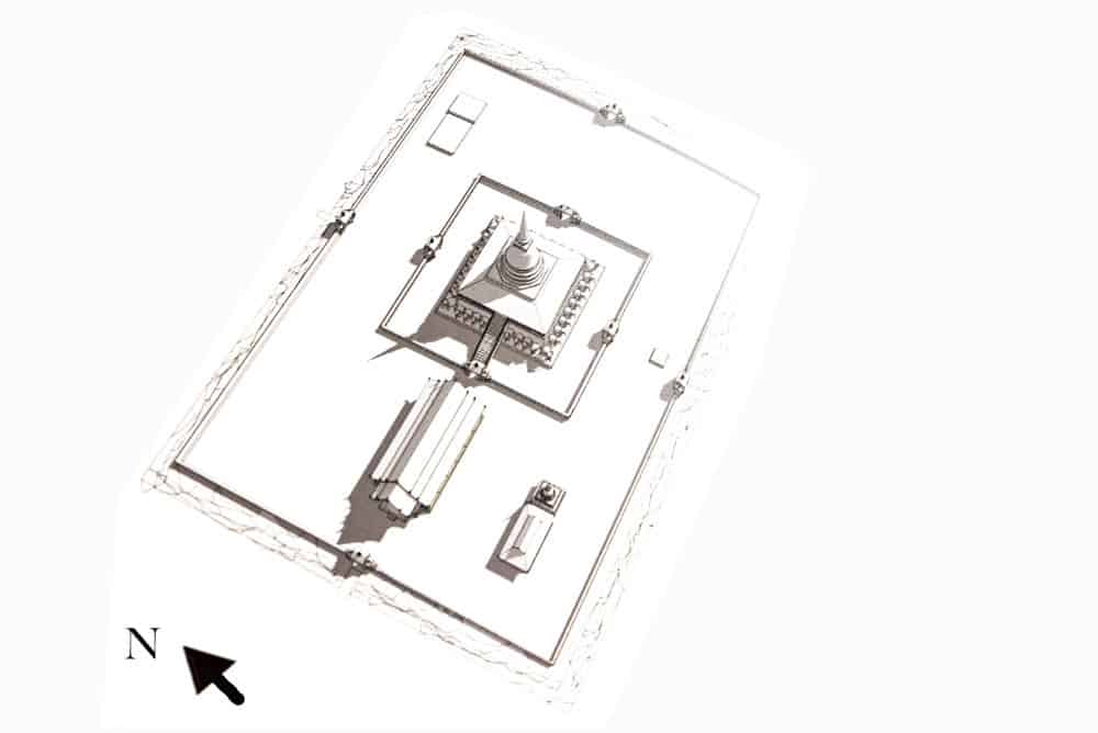 Übersichtsplan der historischen Anlage von Wat Chang Lom