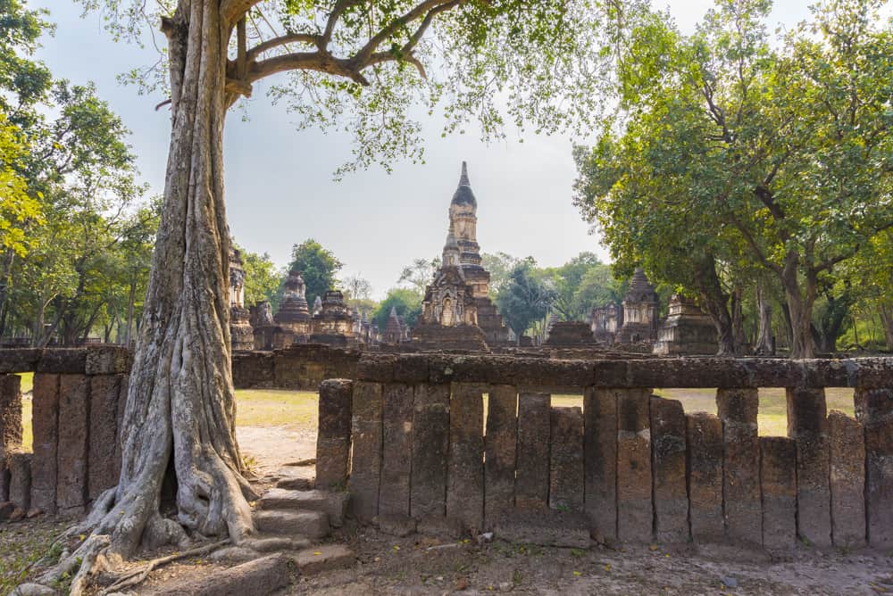 Wat Chedi Chet Theo vom hinteren Eingang gesehen