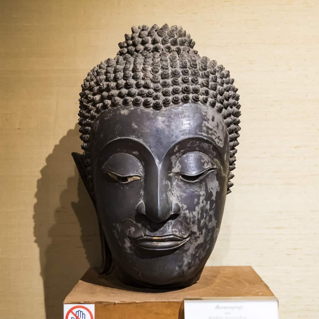 Buddha-Kopf aus Bronze