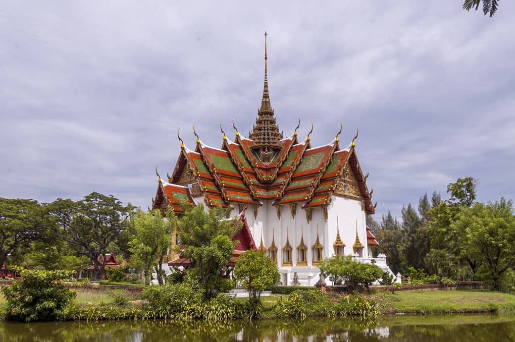 Dusit Maha Prasat Nachbildung im Mueang Boran - Ancient City nahe Bangkok