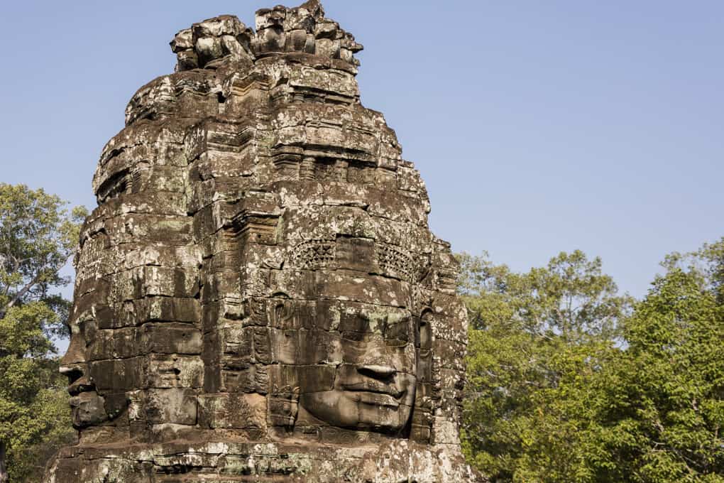 Tempelturm im Bayon Tempel in Kambodscha ein Zeugnis der Khmer