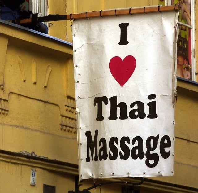 Werbefahne Thaimassage - Thailand