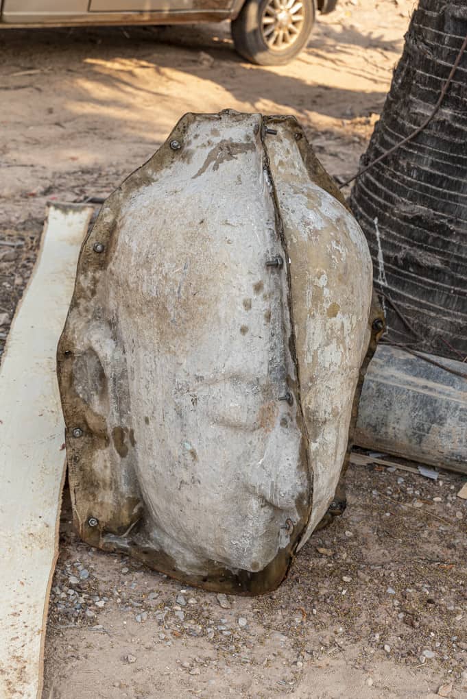 Kopf der Buddha-Statue als Gußform aus Kunststoff