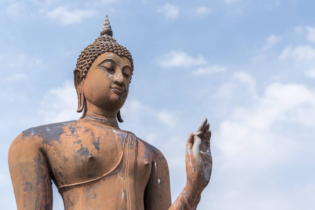 Buddha mit der Diskussionsgeste (varada-mudra)