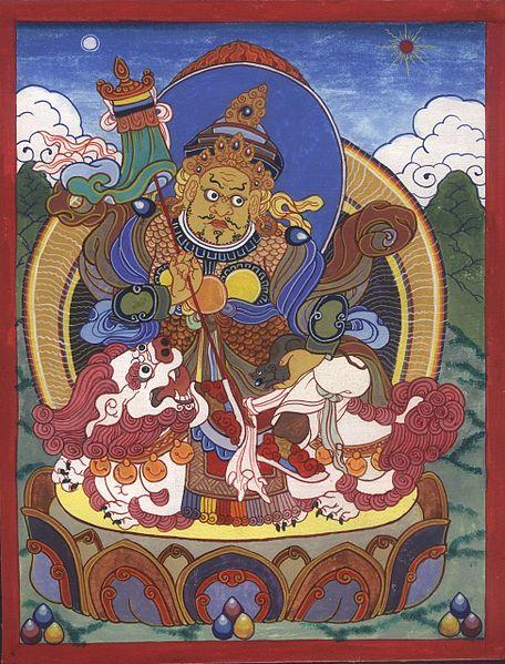 Kubera, Tempera auf Baumwolle, 