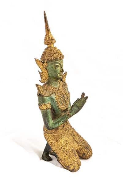 Thepanom - Tempelwaechter - Bronzefigur aus Thailand