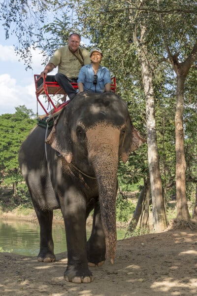 Elefantenreiten in Thailand