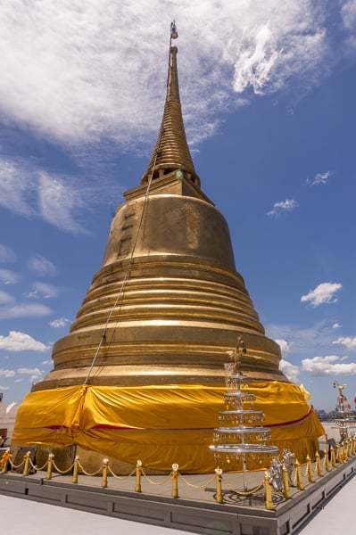 Chedi auf dem golden Monument - Wat Saket - in Bangkok